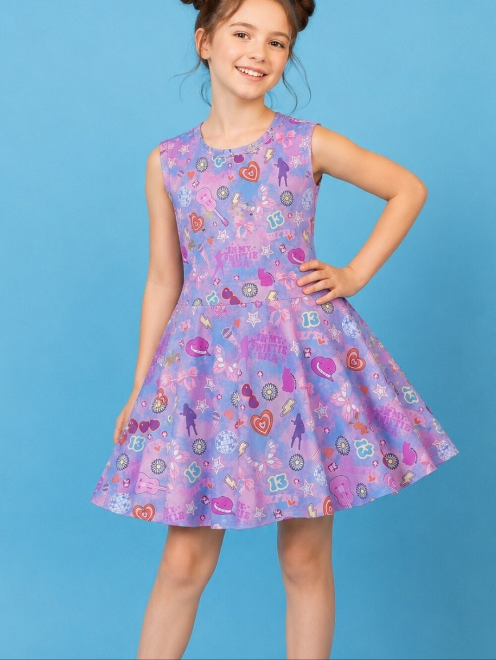 LOLA AND THE BOYS SWIFTIE SKATER DRESS